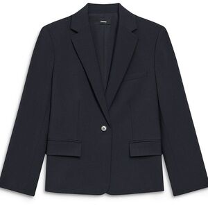 NEW Theory Single Button Slim Fit Blazer Black - NWOT - Size 4 - MSRP $435